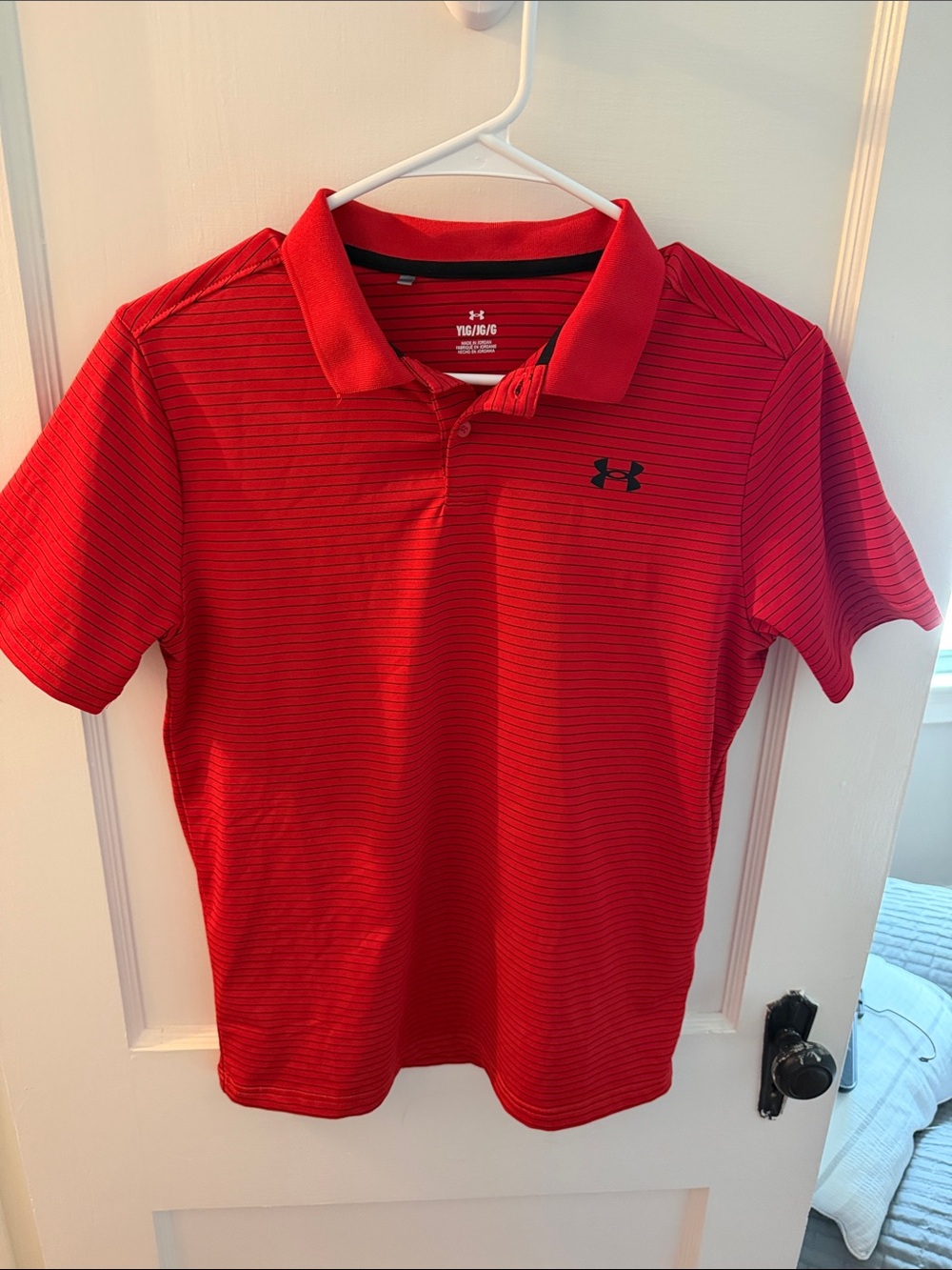 Under Armour Red Polo with Black Logo